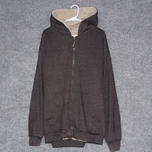 C.E. Schmidt Workwear Sherpa Lined Full Zip Hoodie Dark Gray 3XL Utility Cozy